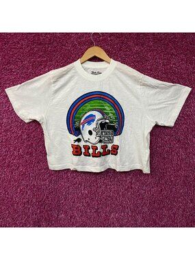 Junk Food Clothing NFL Buffalo Bills Game Time Mock Neck Crop Tee Large